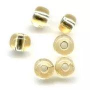 Cuentas de Rocalla Preciosa 5/0, 4,5 mm - Doradas con revestimiento plateado, 20 g