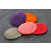 Cuentas de Tagua corte fino 25-35 mm Gris x1