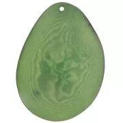Cuentas de Tagua corte fino 35-45 mm Verde x1
