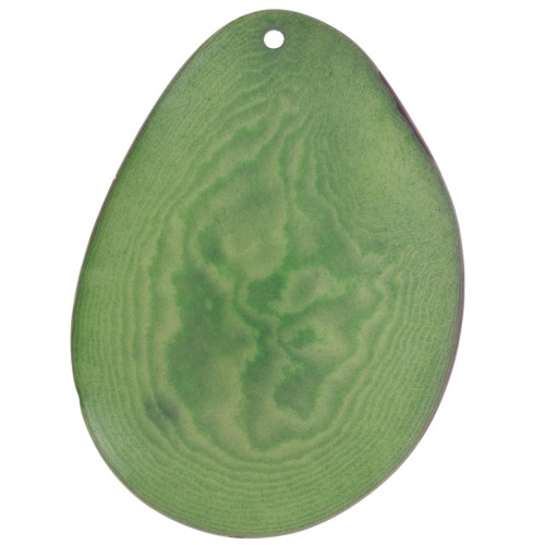 Cuentas de Tagua corte fino 35-45 mm Verde x1