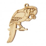 Colgante Papagayo 51x40 mm de madera Natural x1