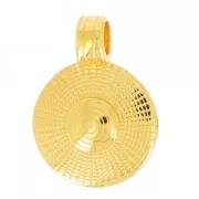 Colgante redondo espiral 31 mm Dorado con oro fino x1