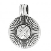 Colgante redondo espiral 31 mm Chapado Plateado envejecido x1|raw }}