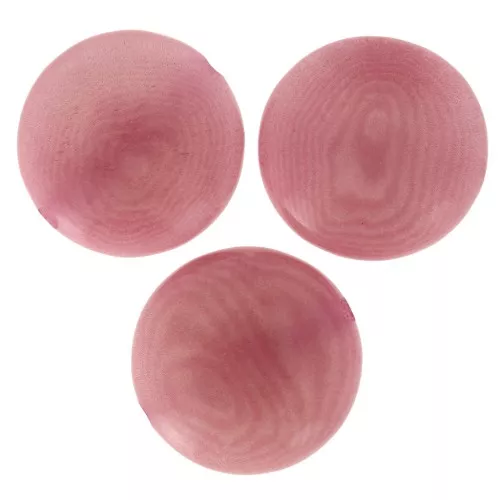 Platos de tagua 13 mm - Rosa x 4