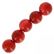 Cuentas redondas de Tagua 5 mm Rojo x 8|raw }}