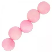 Cuentas redondas de Tagua 5 mm Rosa x 8