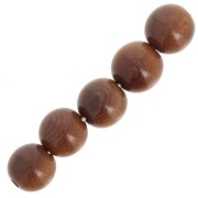 Cuentas redondas de Tagua 5 mm Marrón x 8|raw }}