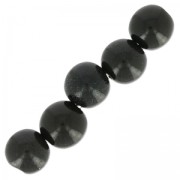 Cuentas redondas de Tagua 5 mm Negro x 8|raw }}
