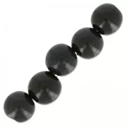 Cuentas redondas de Tagua 5 mm Negro x 8