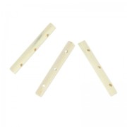 Tubos de entrepieza de madera sin perlas, de 30 mm y con 3 agujeros, para la confección de un pechero x10