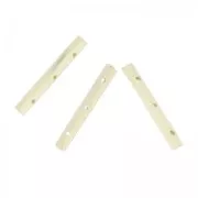 Tubos de entrepieza de madera sin perlas, de 30 mm y con 3 agujeros, para la confección de un pechero x10