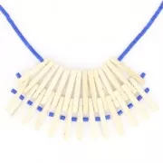 Tubos de entrepieza de madera sin perlas, de 30 mm y con 3 agujeros, para la confección de un pechero x10