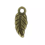 Dije hoja 17x7 mm bronce x1
