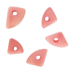 Chips de Tagua 10 mm Rosa x 5