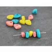 Chips de Tagua 10 mm Turquesa x 5