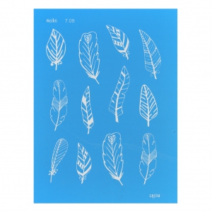 Silk Screen Moiko 74x105 mm - Motivo plumas 7.09
