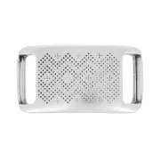 Entrepieza pasador motivo étnico para cordón 10mm plateado antiguo