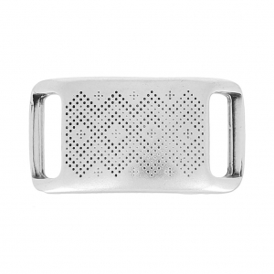 Entrepieza pasador motivo étnico para cordón 10mm plateado antiguo