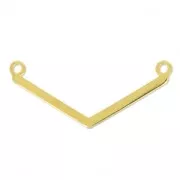 Entrepieza galón 2 anillas 31.5 mm dorado con oro fino x1