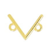 Entrepieza galón 2 anillas 13.5 mm dorado con oro fino x1|raw }}