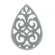 Entrepieza gota 3 agujeros para pendientes 40 mm Gris x1|raw }}