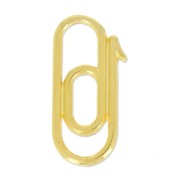 Entrepieza Clip 21 mm dorado con oro fino x1