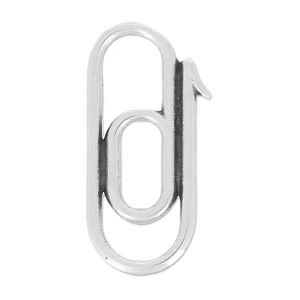 Entrepieza Clip 21 mm plateado antiguo x1