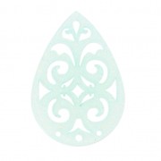 Entrepieza gota 3 agujeros de lentejuelas para pendientes 40 mm Mint x1|raw }}