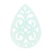 Entrepieza gota 3 agujeros de lentejuelas para pendientes 40 mm Mint x1