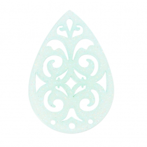 Entrepieza gota 3 agujeros de lentejuelas para pendientes 40 mm Mint x1