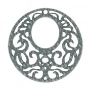 Entrepieza redondo 1 agujero lagartija para pendientes 45 mm Gris x1|raw }}