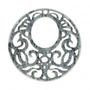 Entrepieza redondo 1 agujero lagartija para pendientes 45 mm Gris claro x1|raw }}