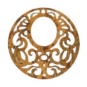 Entrepieza redondo 1 agujero corcho para pendientes 45 mm Natural x1|raw }}