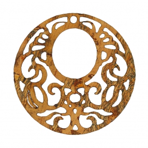 Entrepieza redondo 1 agujero corcho para pendientes 45 mm Natural x1