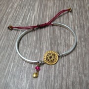 Entrepieza media pulsera 44x3.5mm de Plata 925 x1