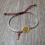 Entrepieza media pulsera 44x3.5mm de Plata 925 x1