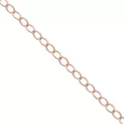 Cadena malla Forçat 1,6 mm Rose Gold filled x50cm