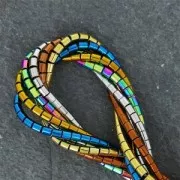 Mini-Hematites rocallas tubos 2.2x2mm Golden x40 cm