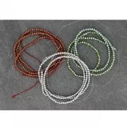 Mini-Hematites facetadas 2 mm Light Green Metallic x38 cm