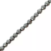 Mini perles facettées imitation hématite 2 mm Jet Hematite x39 cm