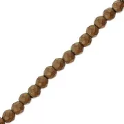 Mini perles facettées imitation hématite 2 mm Light Copper Mat x40 cm