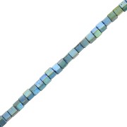 Mini-Hematites cubos 2.2 mm Light Green Metallic x40 cm
