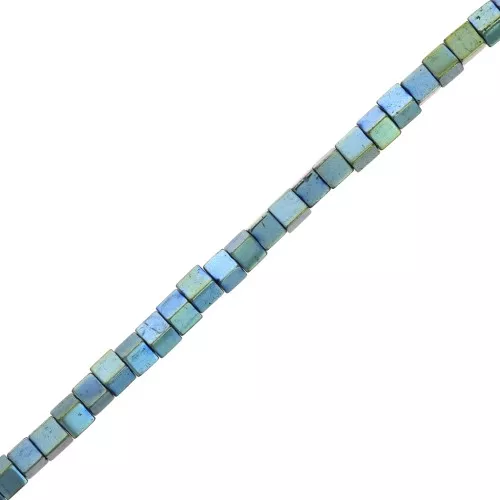 Mini-Hematites cubos 2.2 mm Light Green Metallic x40 cm