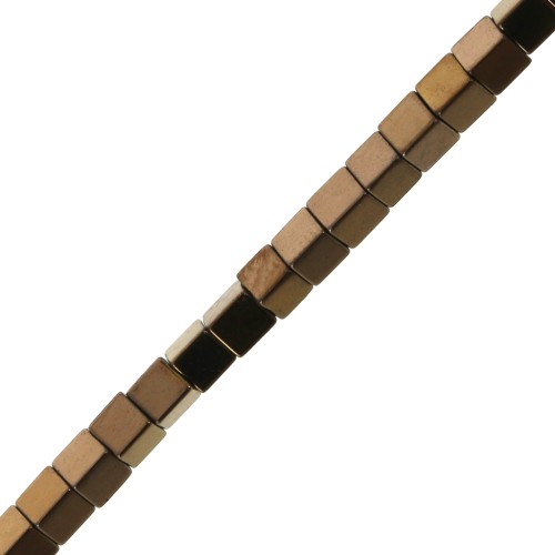 Mini-Hematites cubos 2.2 mm Light Copper x40 cm