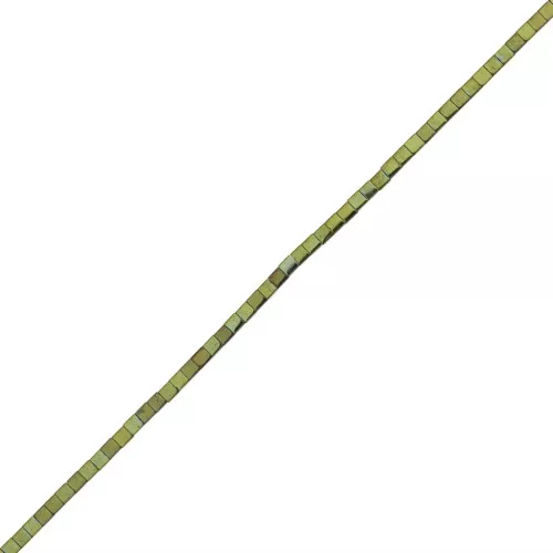 Mini-Hematites cubos 1.4 mm Light Green Metallic x40 cm