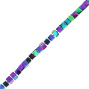 Mini-Hematites cubos 1.4 mm Iris x40 cm