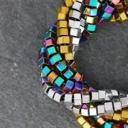 Mini-Hematites entrepiezas tuercas 3.3 mm Labrador x40 cm