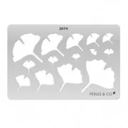 Placa rígida para arcillas poliméricas 152x100 mm motivos Hojas de Ginkgo