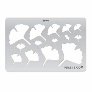 Placa rígida para arcillas poliméricas 152x100 mm motivos Hojas de Ginkgo