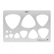 Placa rígida para arcillas poliméricas 152x100 mm motivos Triángulos redondeados